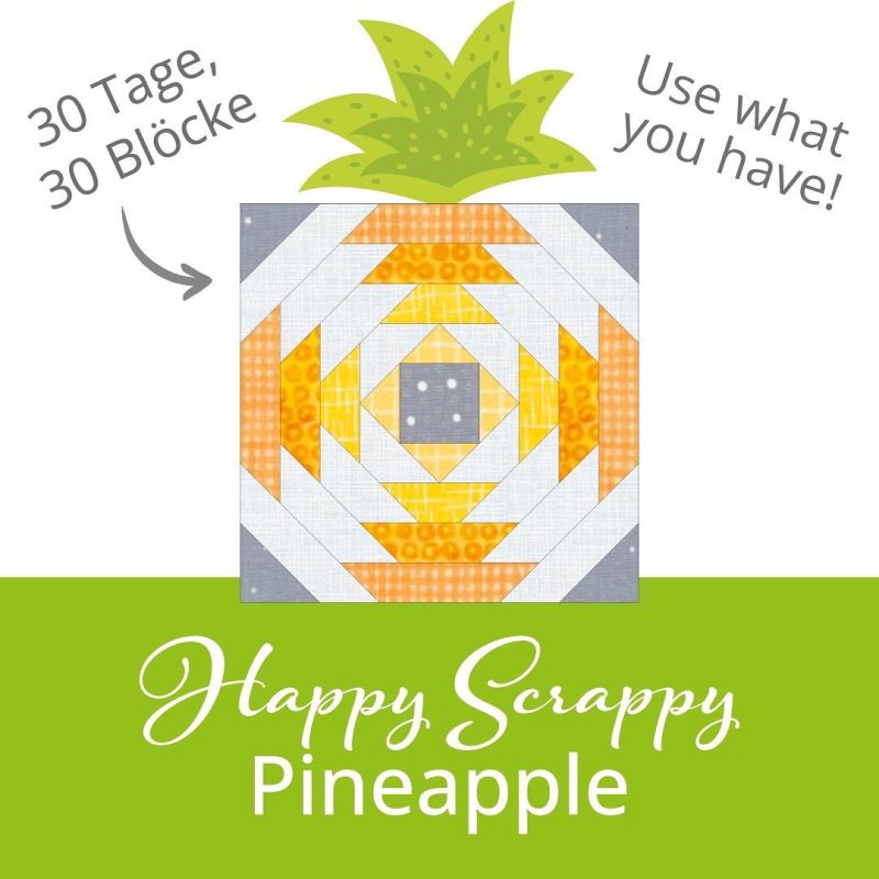 Happy Scrappy Pineapple Badge